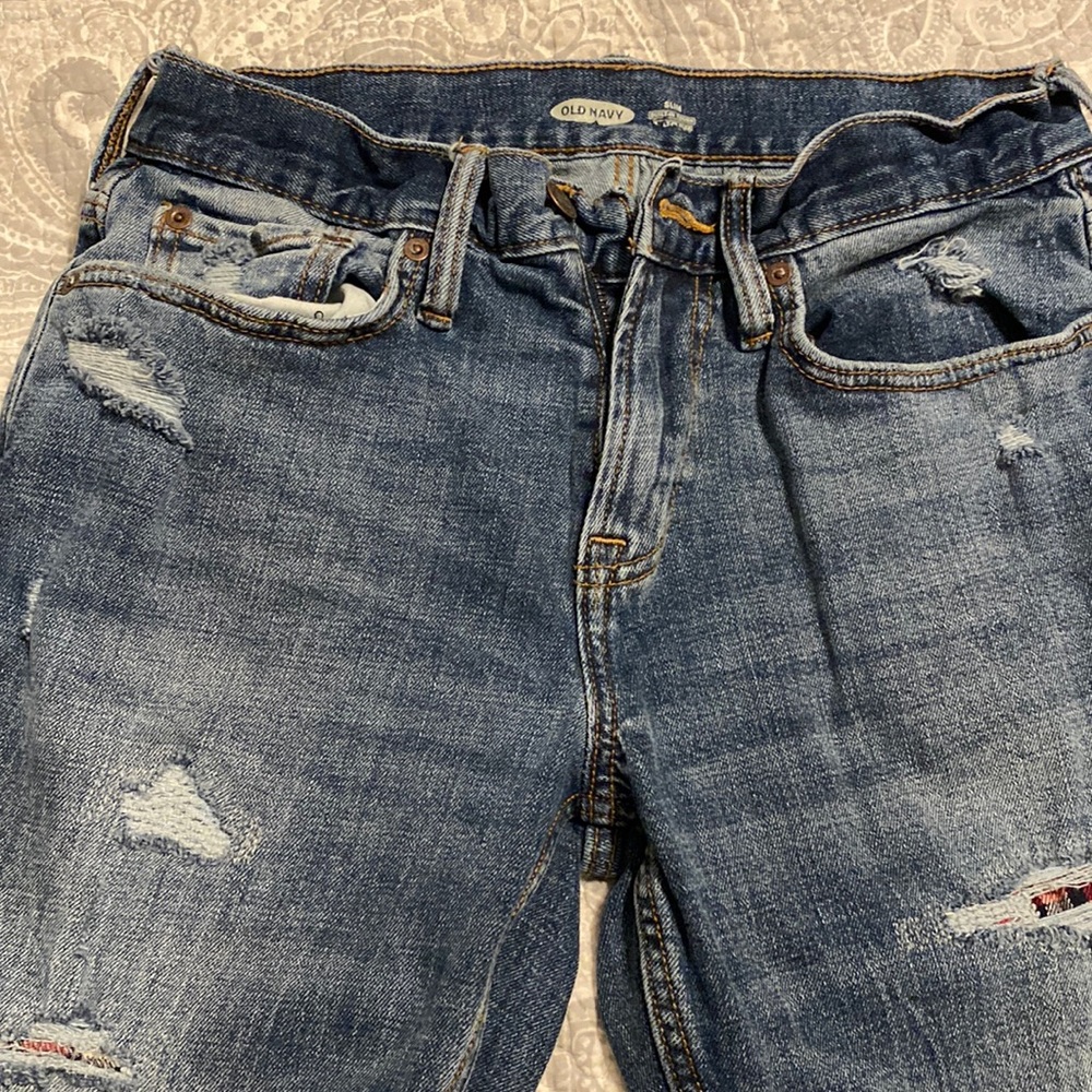 Old Navy slim distressed jeans